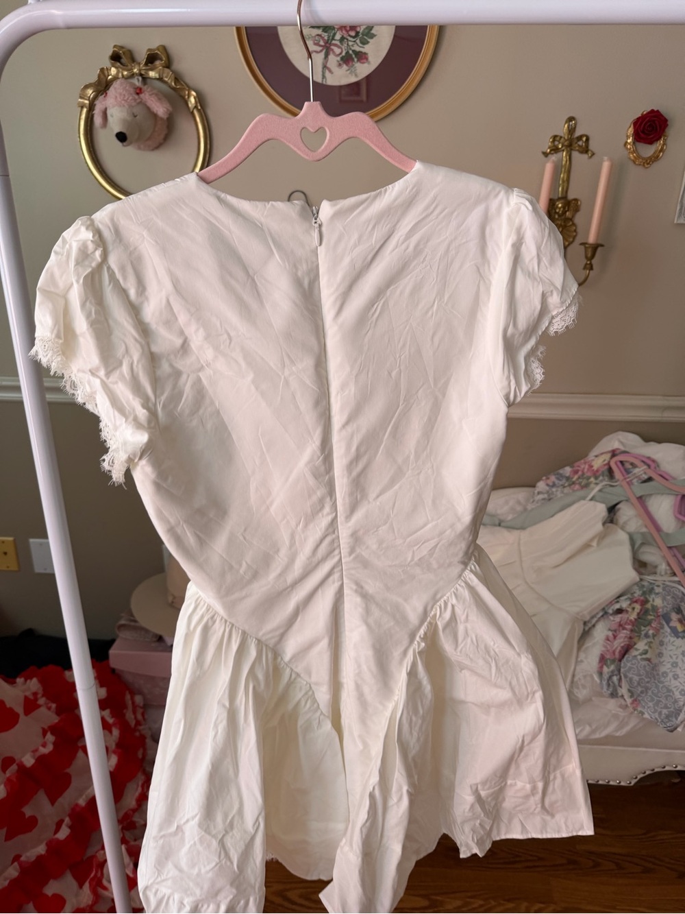 House of cb Emiliana Lace Trim Stretch Cotton Minidress - Picture 8 of 11